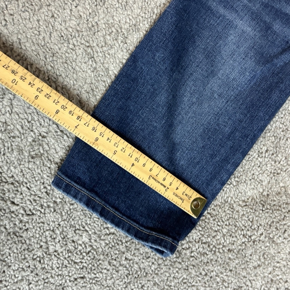Buckle Black Fit 76 Skinny Jeans Women 30 Blue Faded Candiani Italian Denim Moto - Picture 11 of 12